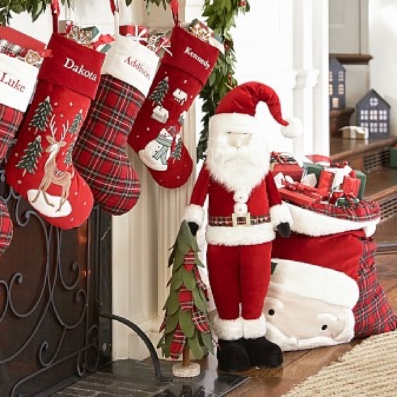 Pottery Barn Kids Large Standing Velvet Santa Claus Holiday Decor 🎅🏻🎁🎄 - Picture 3 of 11